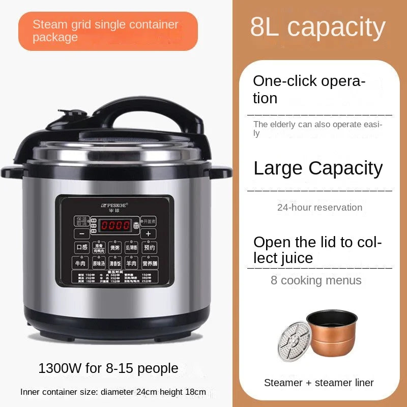 Commercial high-capacity electric pressure cooker intelligent reservation high-pressure rice cooker restaurant pressure cooker