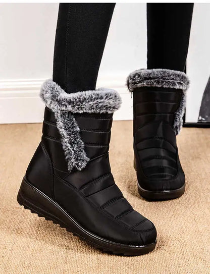 Women's Winter Boots 2024 New Fur Boots For Women Super Warm Snow Boots With Low Heels Winter Shoes Women Ankle Botas Mujer