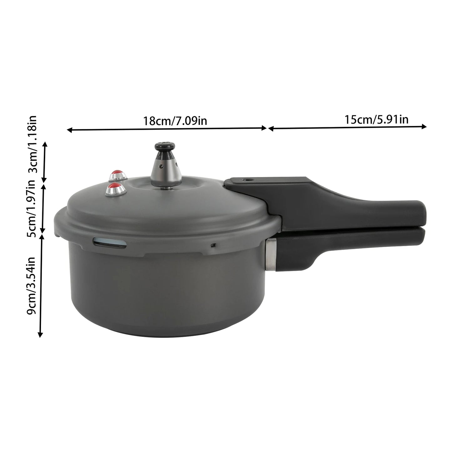 Mini Aluminum Alloy Pressure Cooker for Fast Outdoor Cooking and Convenient Meal Prep