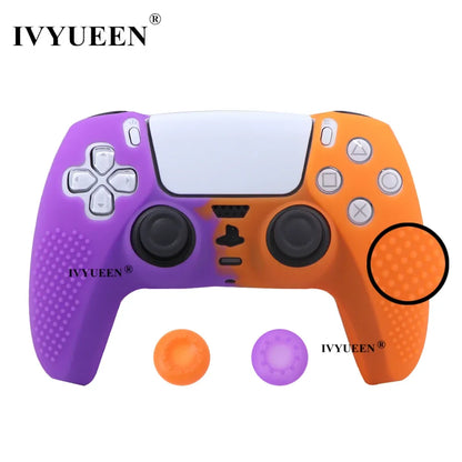 IVYUEEN Studded Edition Anti-Slip Protective Skin for PlayStation 5 PS5 Controller Silicone Case Thumb Grips for Dualsense Cover