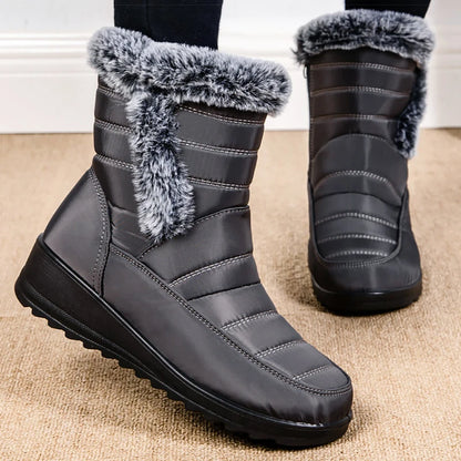 Women's Winter Boots 2024 New Fur Boots For Women Super Warm Snow Boots With Low Heels Winter Shoes Women Ankle Botas Mujer