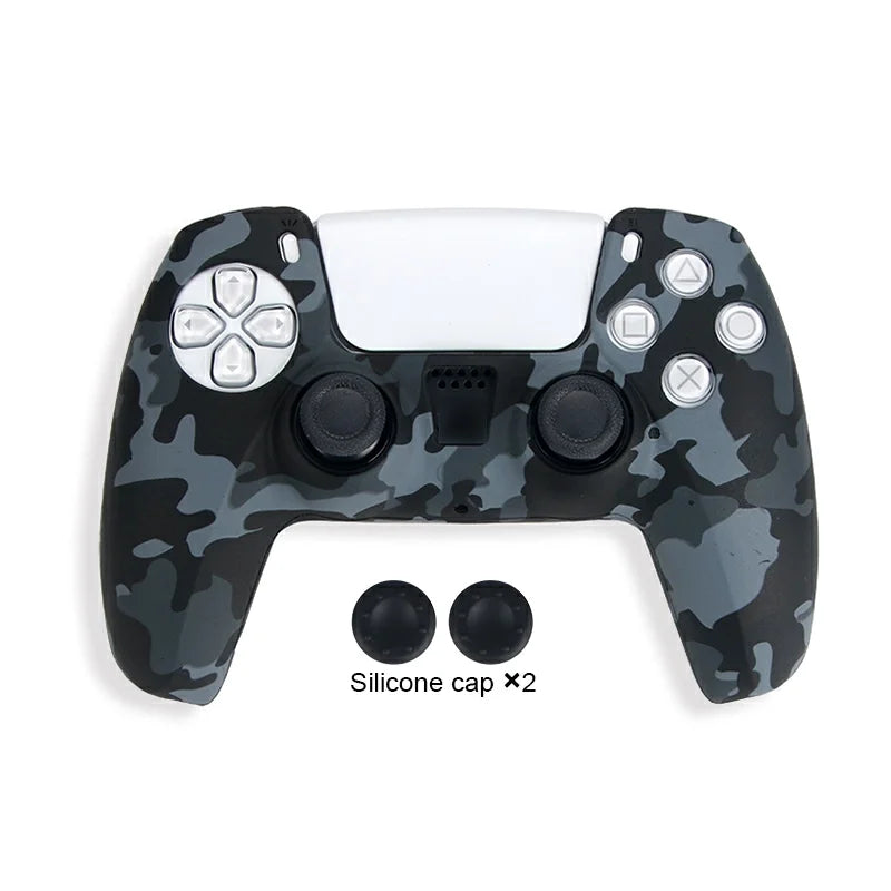 DATA FROG Camo Protective Skin Cover For SONY Playstation 5 Silicone Case Grip for PS5 Controller Accessories