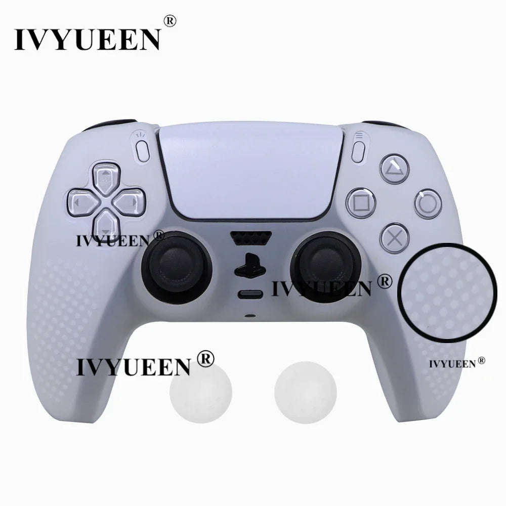 IVYUEEN Studded Edition Anti-Slip Protective Skin for PlayStation 5 PS5 Controller Silicone Case Thumb Grips for Dualsense Cover