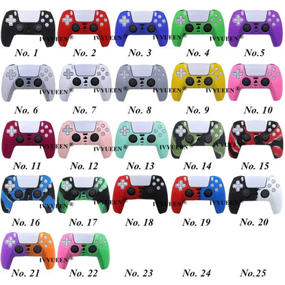 IVYUEEN Studded Edition Anti-Slip Protective Skin for PlayStation 5 PS5 Controller Silicone Case Thumb Grips for Dualsense Cover