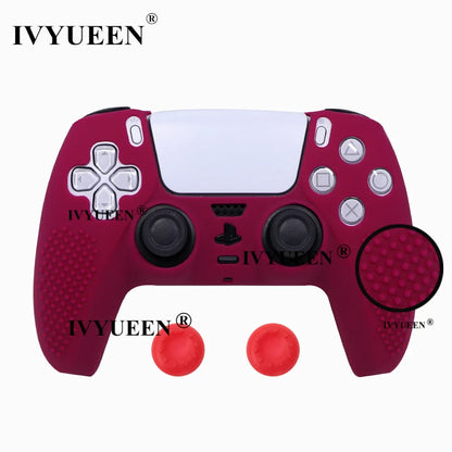 IVYUEEN Studded Edition Anti-Slip Protective Skin for PlayStation 5 PS5 Controller Silicone Case Thumb Grips for Dualsense Cover