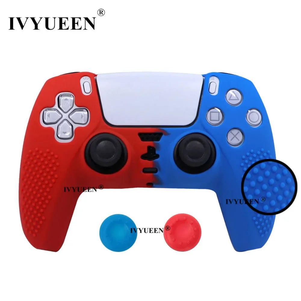 IVYUEEN Studded Edition Anti-Slip Protective Skin for PlayStation 5 PS5 Controller Silicone Case Thumb Grips for Dualsense Cover