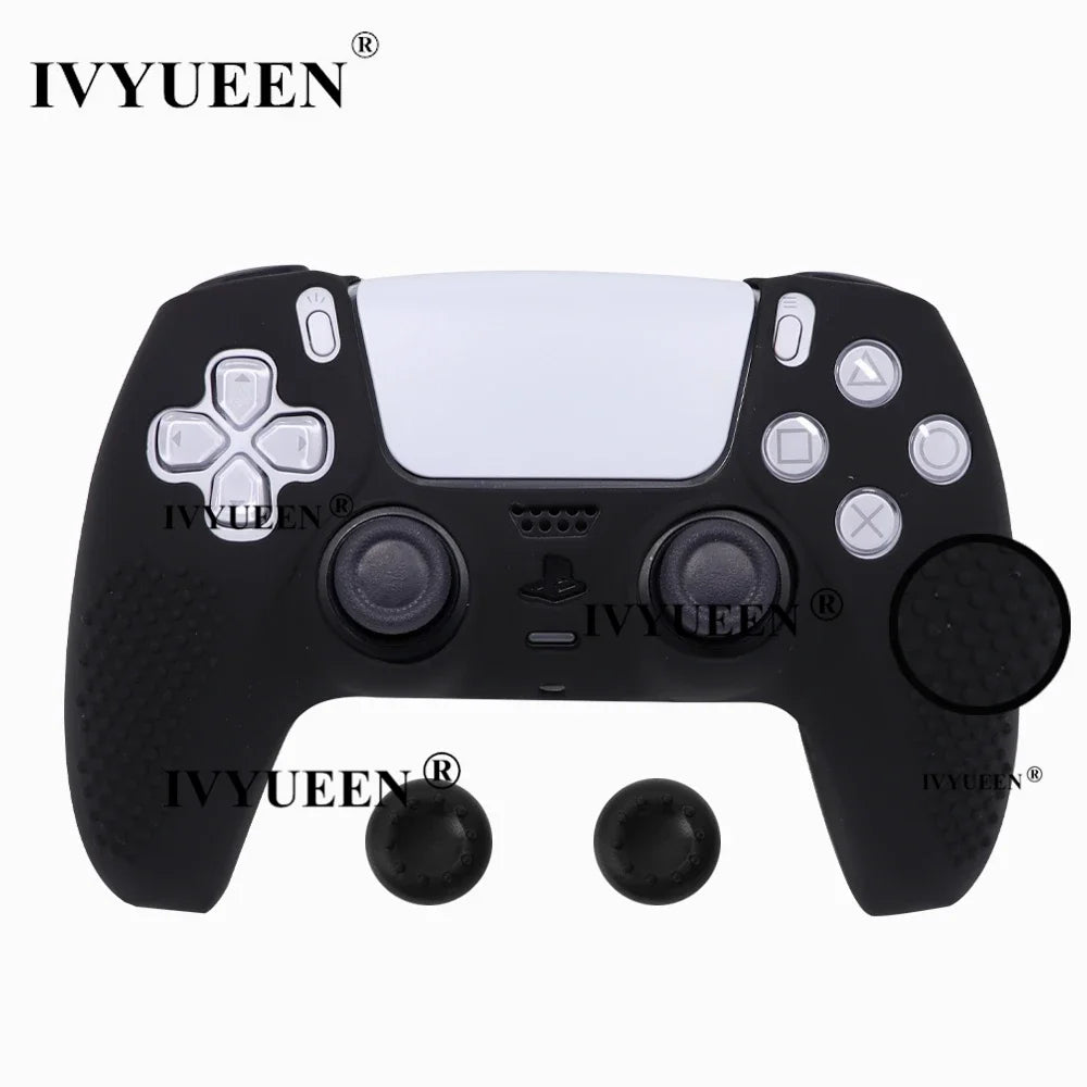 IVYUEEN Studded Edition Anti-Slip Protective Skin for PlayStation 5 PS5 Controller Silicone Case Thumb Grips for Dualsense Cover