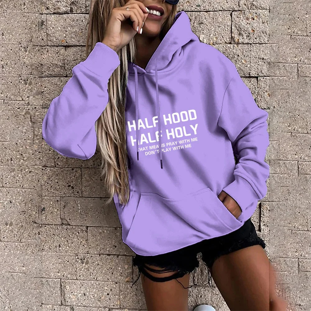 Lazy Style Sportswear Pullover Polyester Cotton Shirt Hoodie Casual Womens 2021year New Harajuku Hoodie Womens Sweater