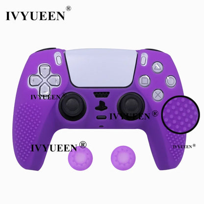 IVYUEEN Studded Edition Anti-Slip Protective Skin for PlayStation 5 PS5 Controller Silicone Case Thumb Grips for Dualsense Cover