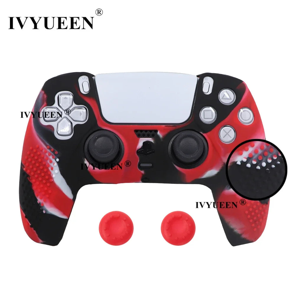 IVYUEEN Studded Edition Anti-Slip Protective Skin for PlayStation 5 PS5 Controller Silicone Case Thumb Grips for Dualsense Cover