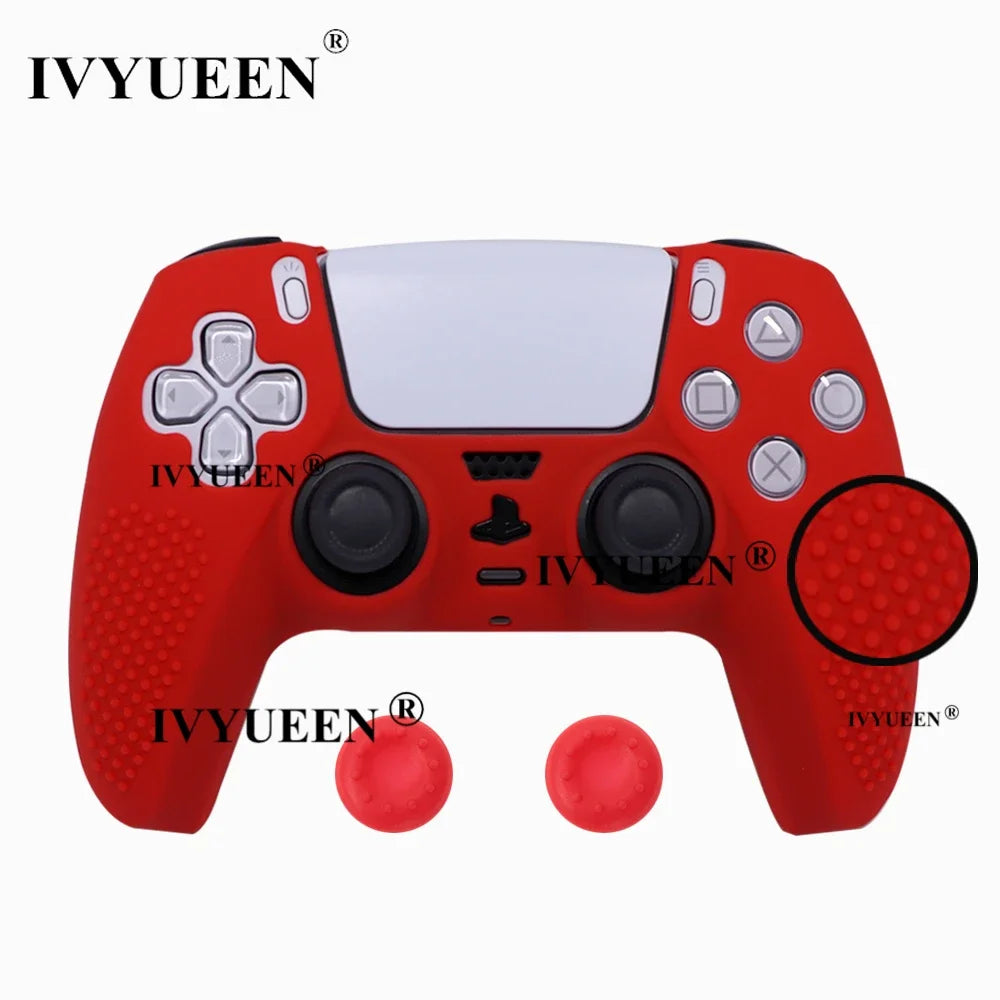 IVYUEEN Studded Edition Anti-Slip Protective Skin for PlayStation 5 PS5 Controller Silicone Case Thumb Grips for Dualsense Cover