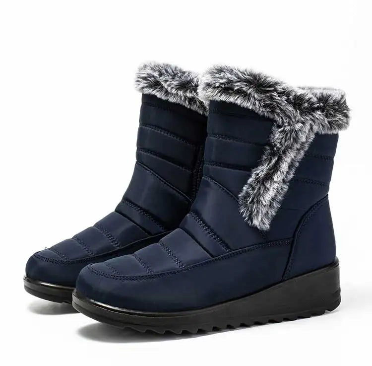 Women's Winter Boots 2024 New Fur Boots For Women Super Warm Snow Boots With Low Heels Winter Shoes Women Ankle Botas Mujer