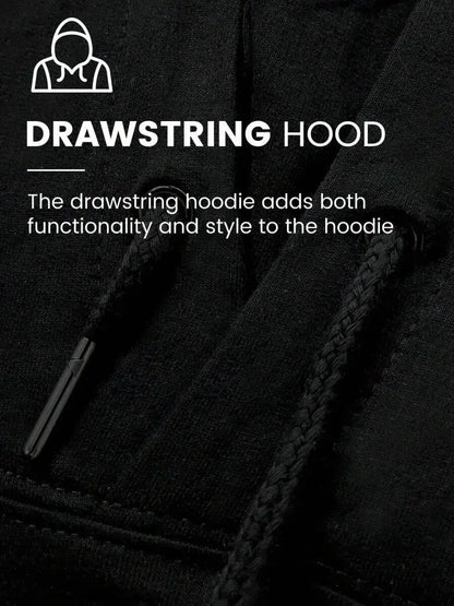 New High Quality Men's Streetwear, Graphic Print Fashionable Cotton Soft Outdoor Sports Hoodie