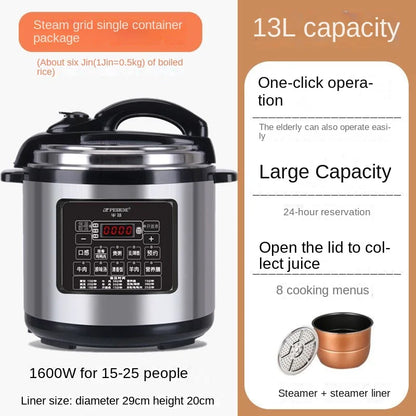 Commercial high-capacity electric pressure cooker intelligent reservation high-pressure rice cooker restaurant pressure cooker