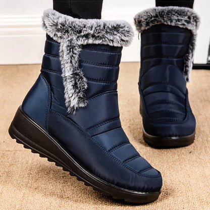 Women's Winter Boots 2024 New Fur Boots For Women Super Warm Snow Boots With Low Heels Winter Shoes Women Ankle Botas Mujer