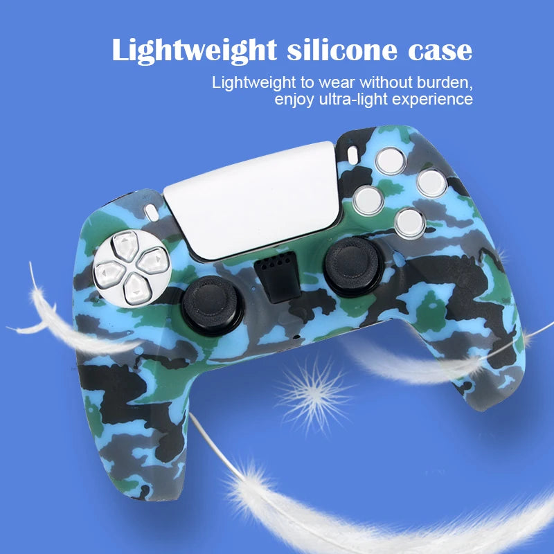 DATA FROG Camo Protective Skin Cover For SONY Playstation 5 Silicone Case Grip for PS5 Controller Accessories