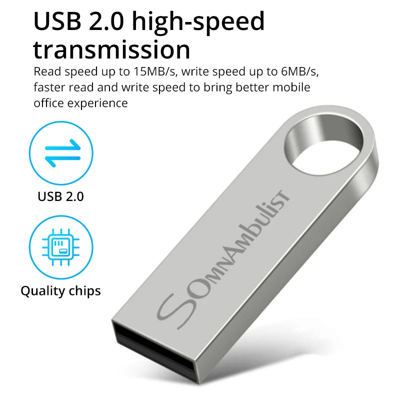 SomnAmbulist Pen Drive 128GB High Speed USB2.0 for PC Mobile Mini Pen Drive USB Flash Drive 128GB