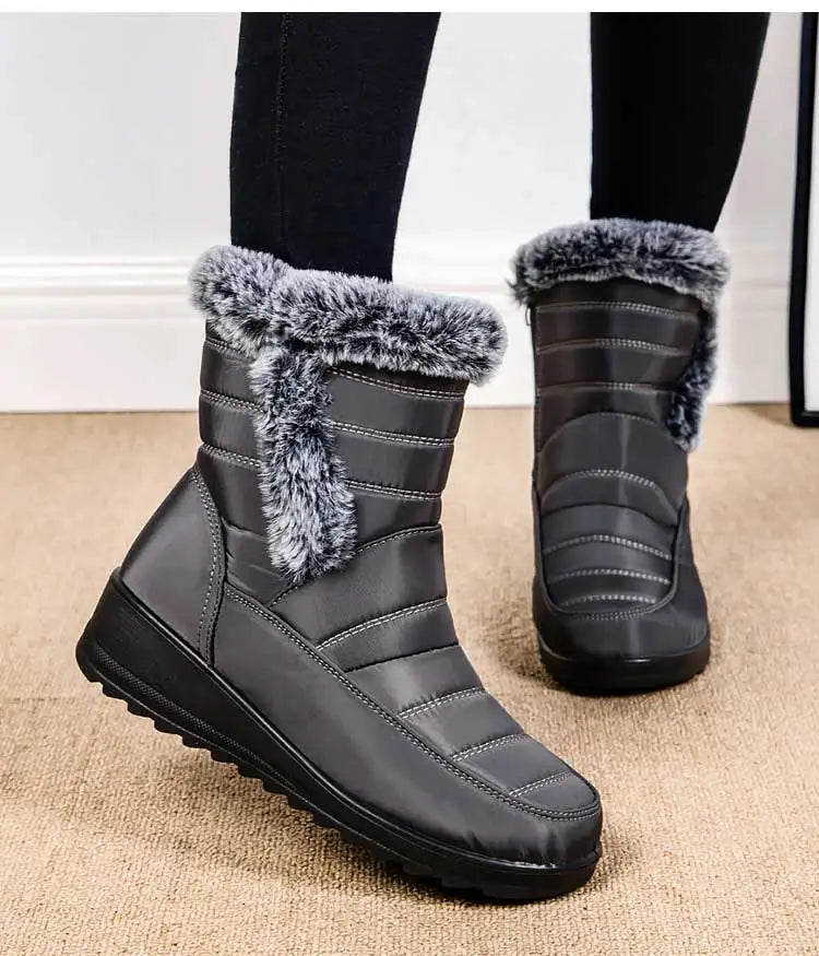 Women's Winter Boots 2024 New Fur Boots For Women Super Warm Snow Boots With Low Heels Winter Shoes Women Ankle Botas Mujer