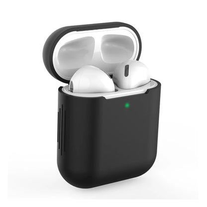 Soft Silicone Earphone Case for AirPods 1/2 Gen Cover Case Anti-Scratch Headphone AirPods Case with Hook Buckle Ear Pads