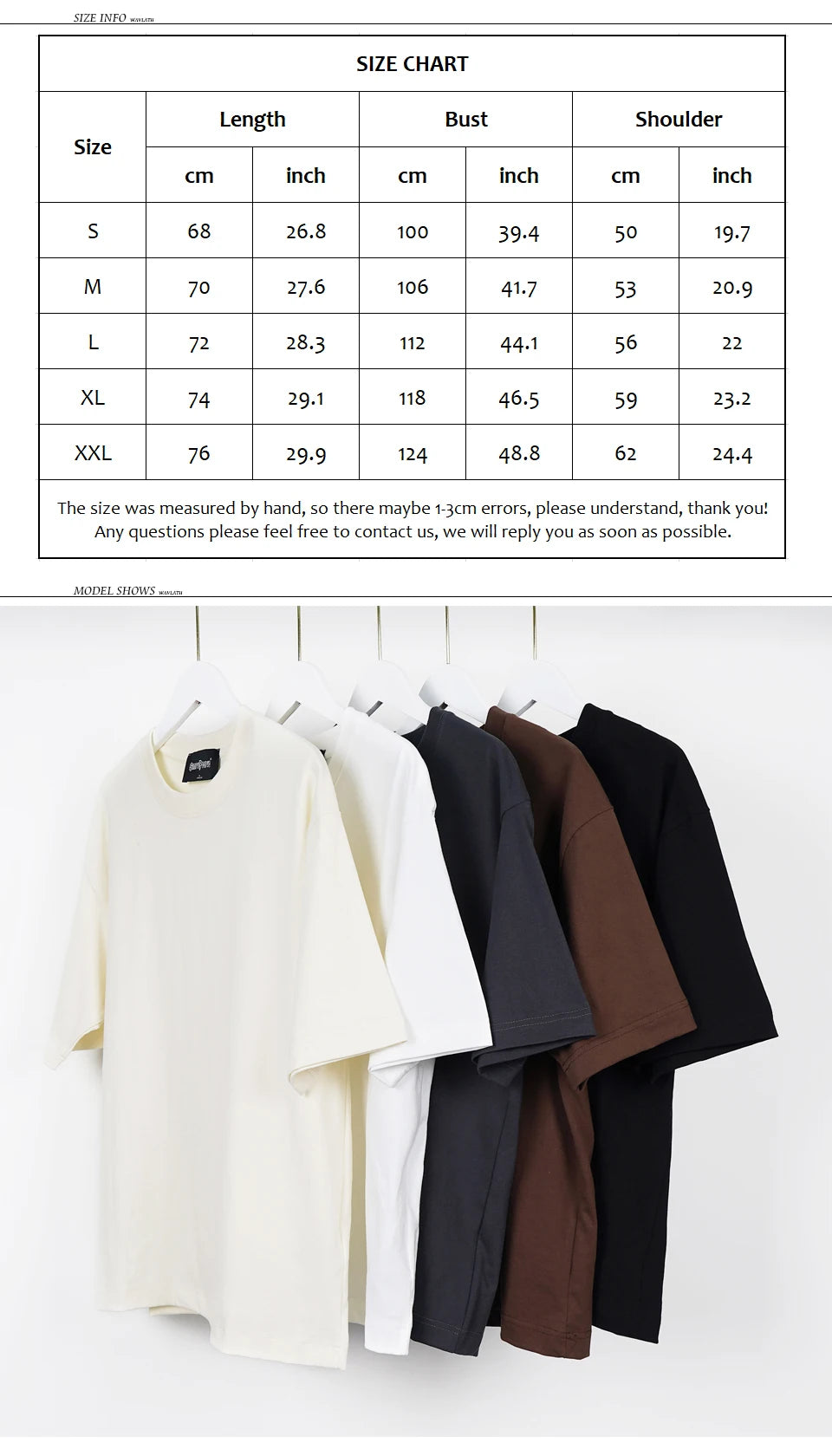 WAVLATII Oversized Summer T shirts for Women Men Brown Casual Female Korean Streetwear Tees Unisex Basic Solid Young Cool Tops