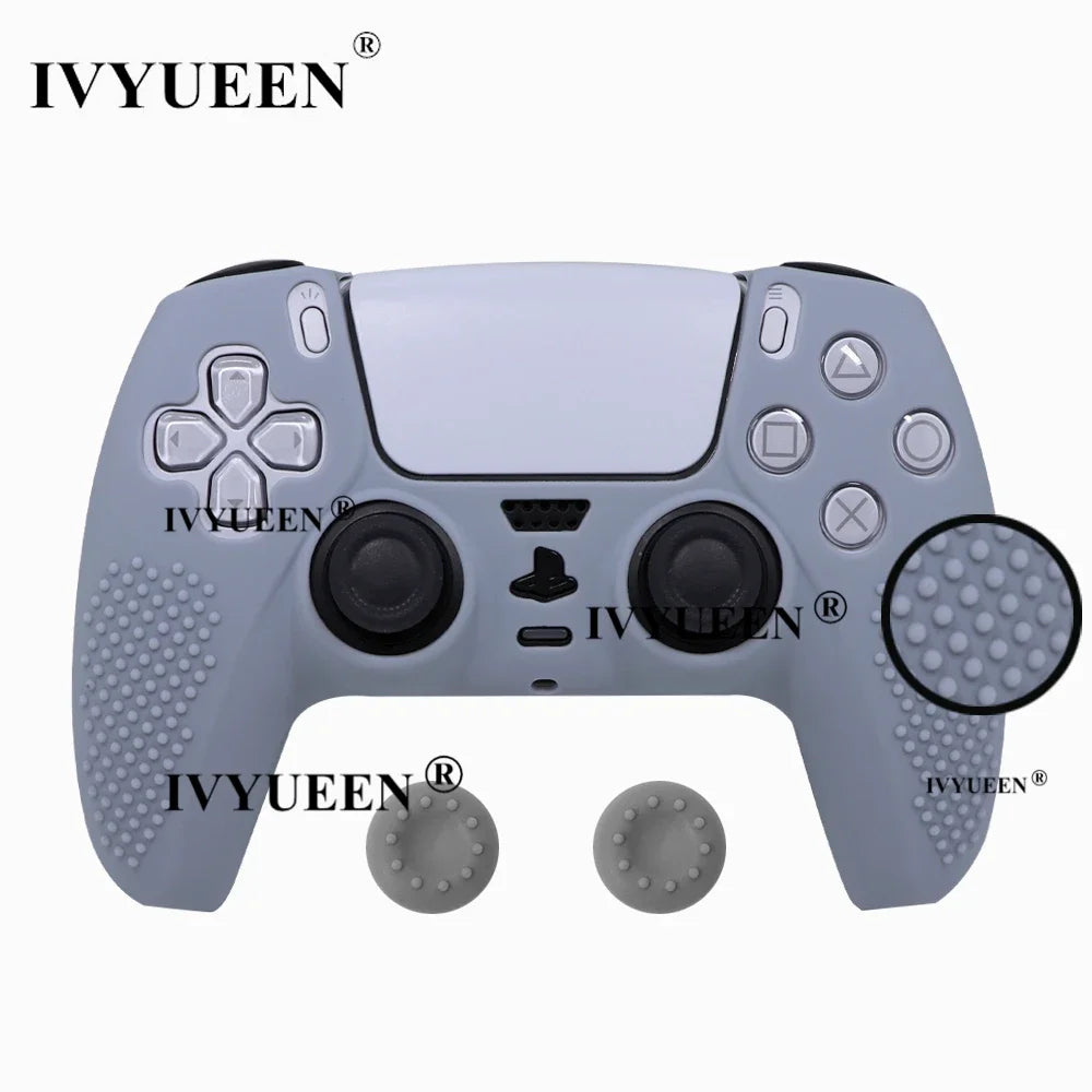 IVYUEEN Studded Edition Anti-Slip Protective Skin for PlayStation 5 PS5 Controller Silicone Case Thumb Grips for Dualsense Cover