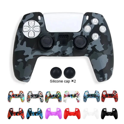 DATA FROG Camo Protective Skin Cover For SONY Playstation 5 Silicone Case Grip for PS5 Controller Accessories