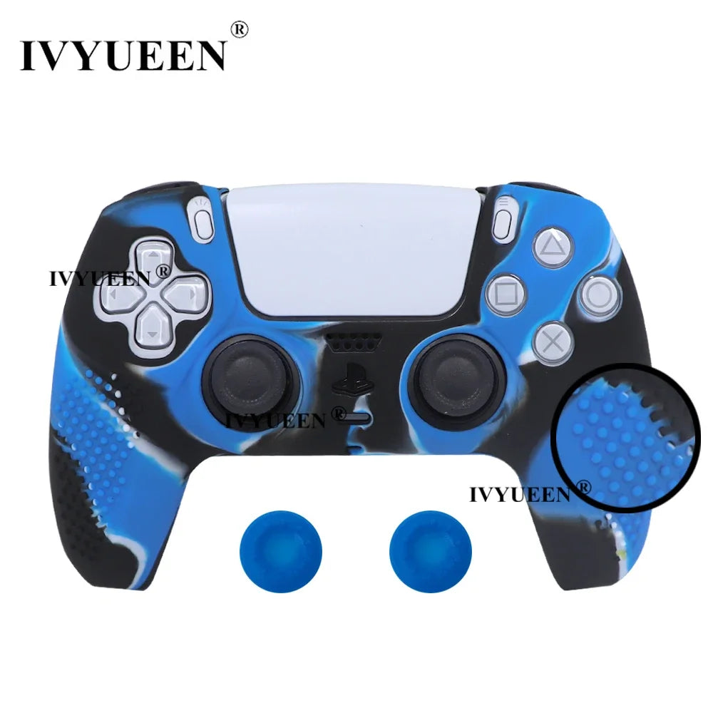 IVYUEEN Studded Edition Anti-Slip Protective Skin for PlayStation 5 PS5 Controller Silicone Case Thumb Grips for Dualsense Cover