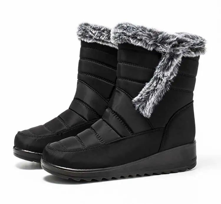 Women's Winter Boots 2024 New Fur Boots For Women Super Warm Snow Boots With Low Heels Winter Shoes Women Ankle Botas Mujer