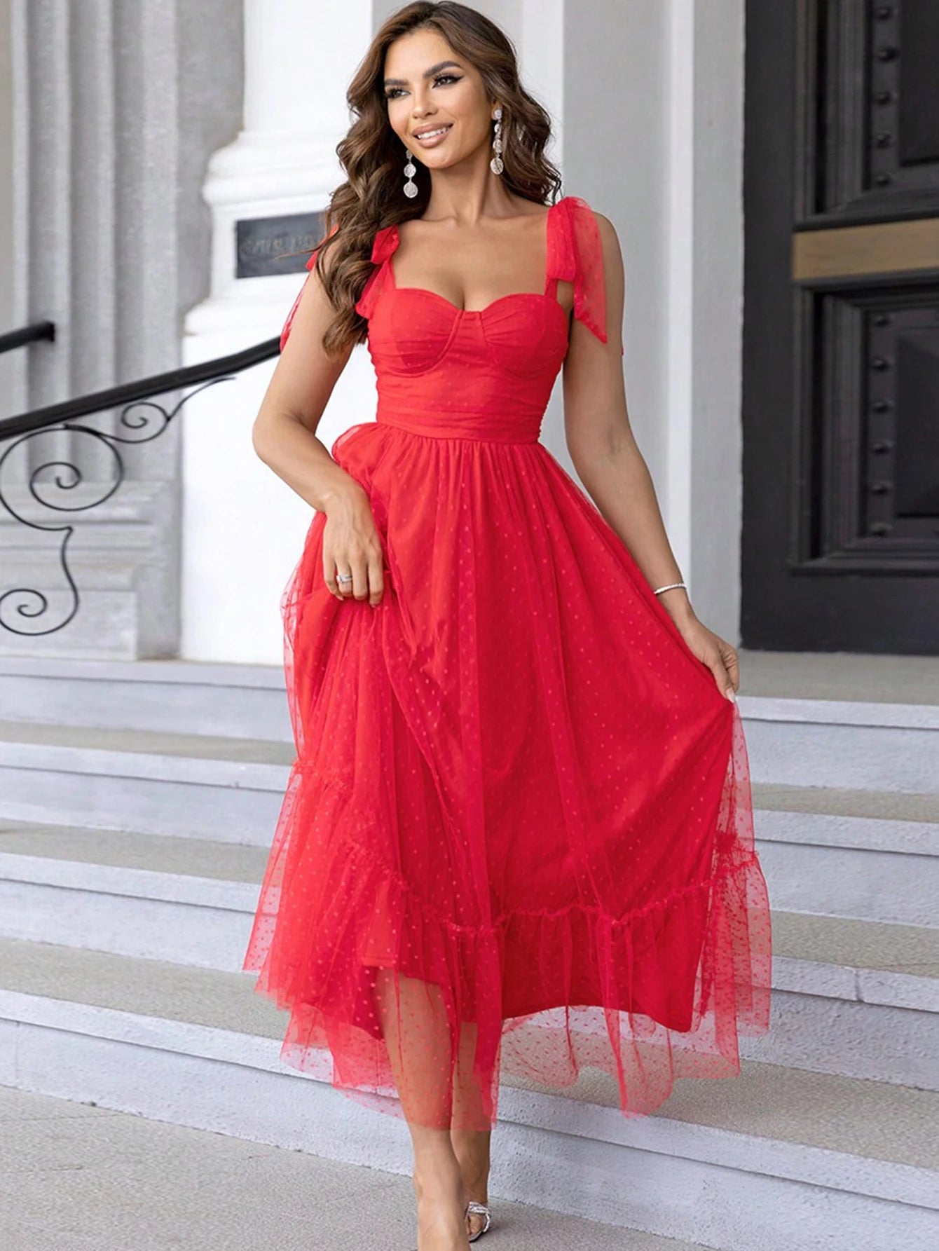 Sexy backless mesh maxi slip summer dress women 2024 elegant long prom evening dresses luxury Gauze birthday party dress vestido